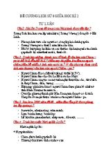 Đề cương Lịch sử 6 giữa học kì 2 sách Cánh Diều